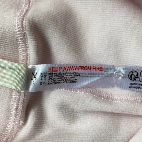 FP Movement Free People Women's M/L Ribbed Stretch Workout Leggings Baby Pink - Picture 12 of 13